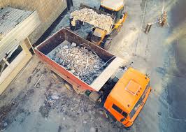 Dump truck loaded with aggregate